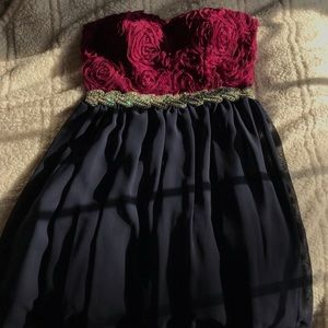 Magenta/Navy Blue Homecoming/Formal Dress